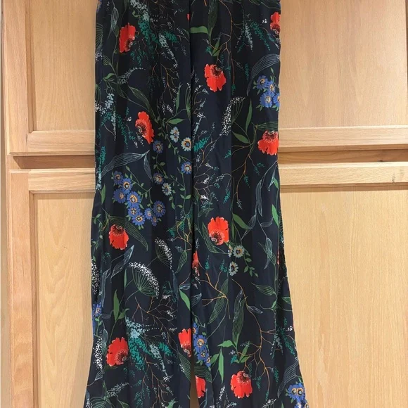 Aerie Navy Floral Wide-Leg Pants - Picture 4 of 4